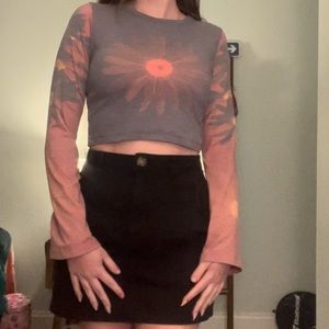 URBAN OUTFITTERS SCREEN PRINTED FLOWER SHIRT